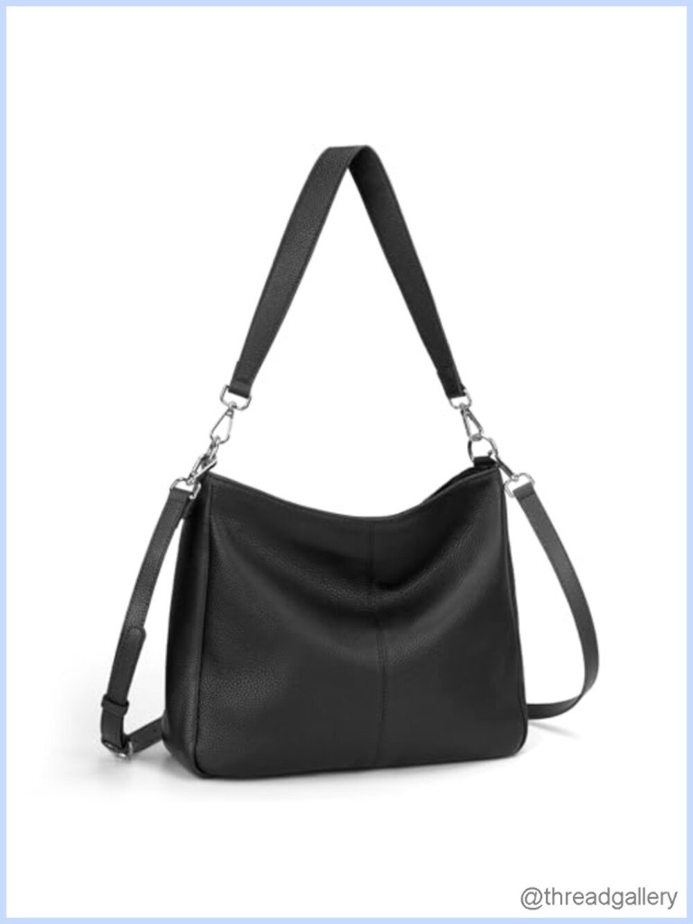 Soft Genuine Leather Hobo Crossbody Shoulder Bag